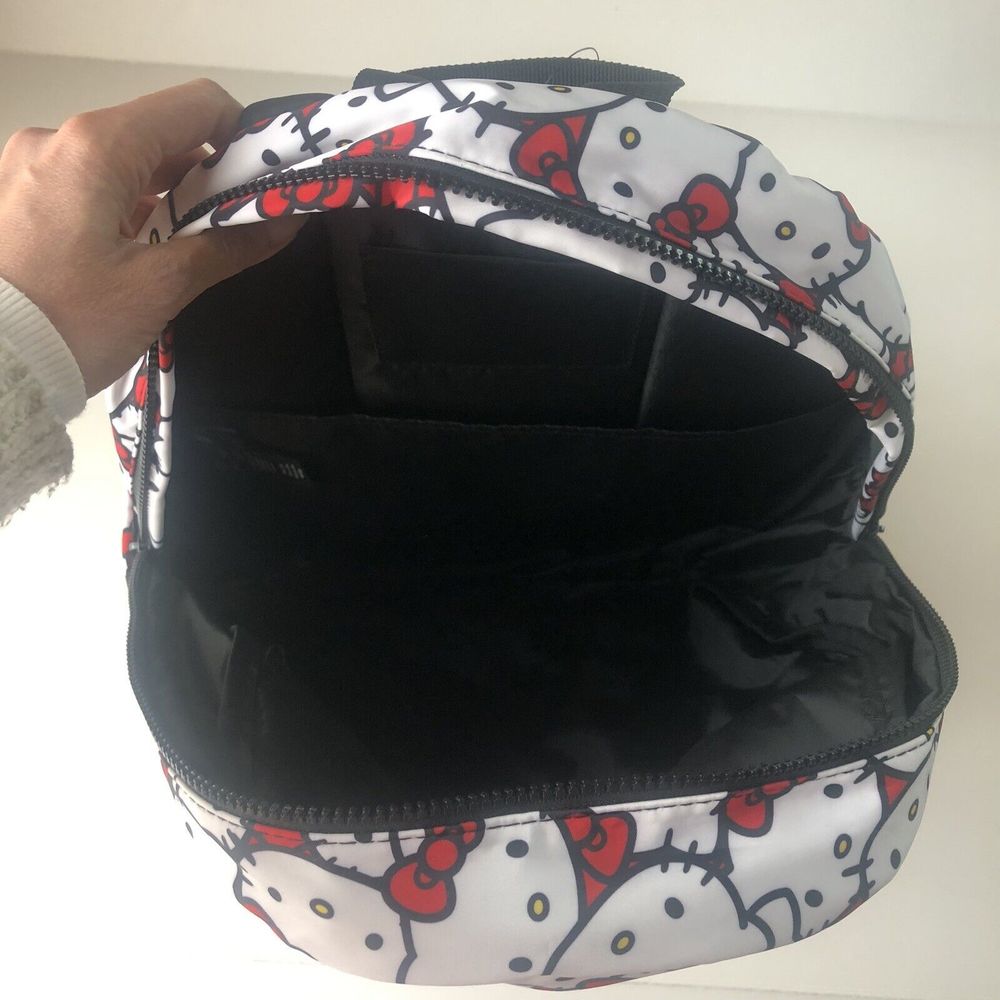 NWT BIOWORLD Hello Kitty White All Over Print Multicolor 16" Backpack - Picture 6 of 10